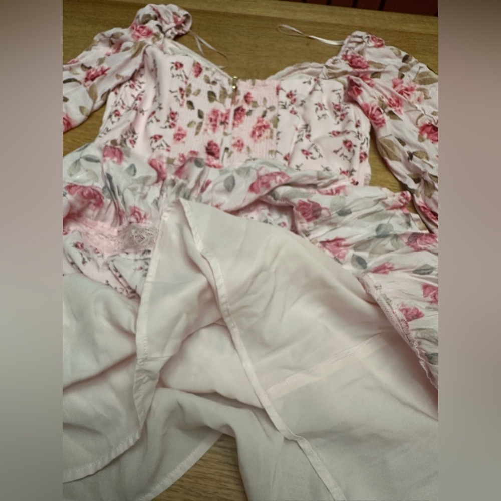 Altar’d State NWOT Kate Mini Floral dress corset underwire top sz Large, 16” p2p - Picture 5 of 11